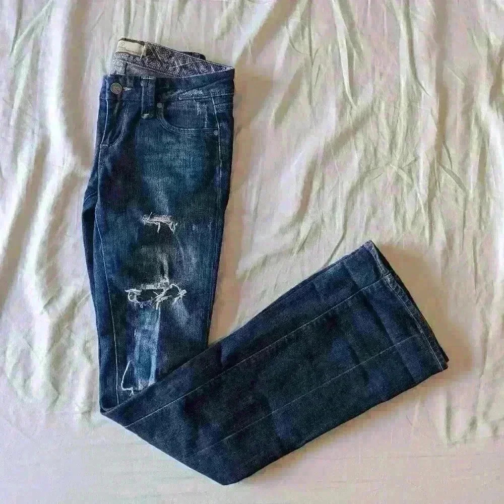 Paige Premium Denim, Ripped Jeans, Flare leg, Size  5, Low raise